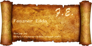 Feszner Edda névjegykártya
